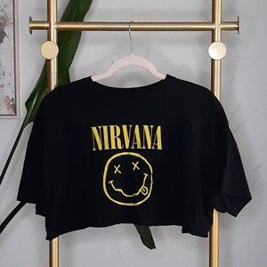 Nirvana Cropped Graphic Tee